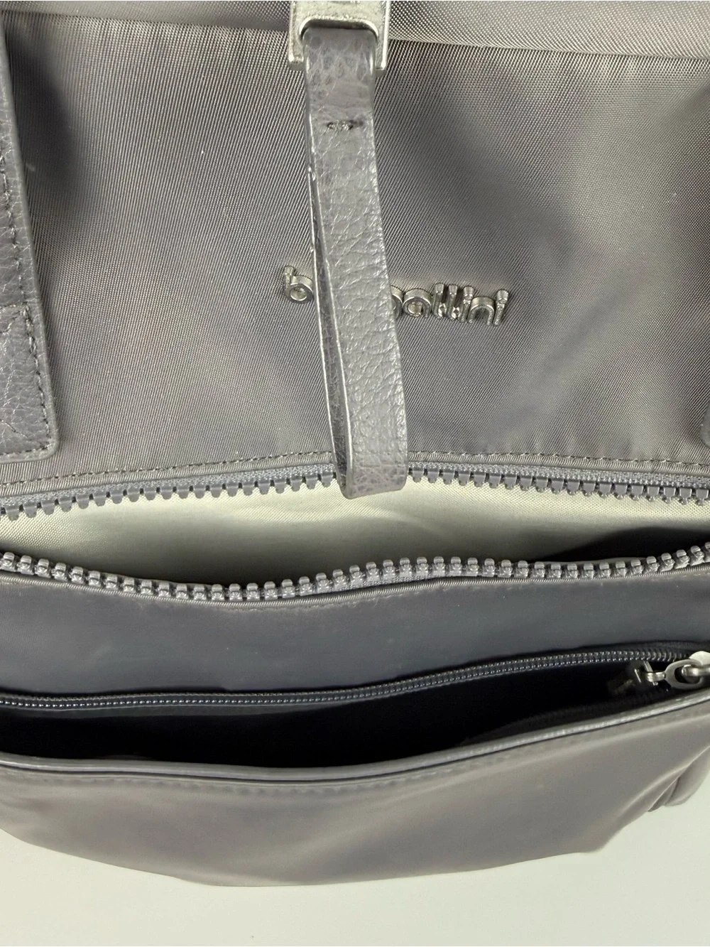 Baggallini Soho Laptop Backpack Womens Gray RFID Pockets Travel Work School Bag